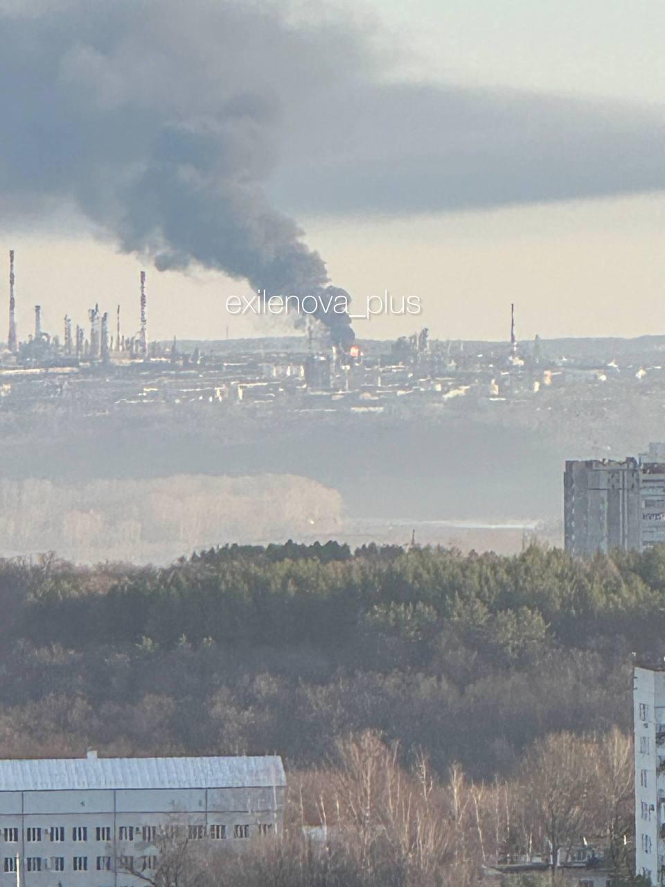 Russian Ufa oil refinery engulfed in flames following drone attack